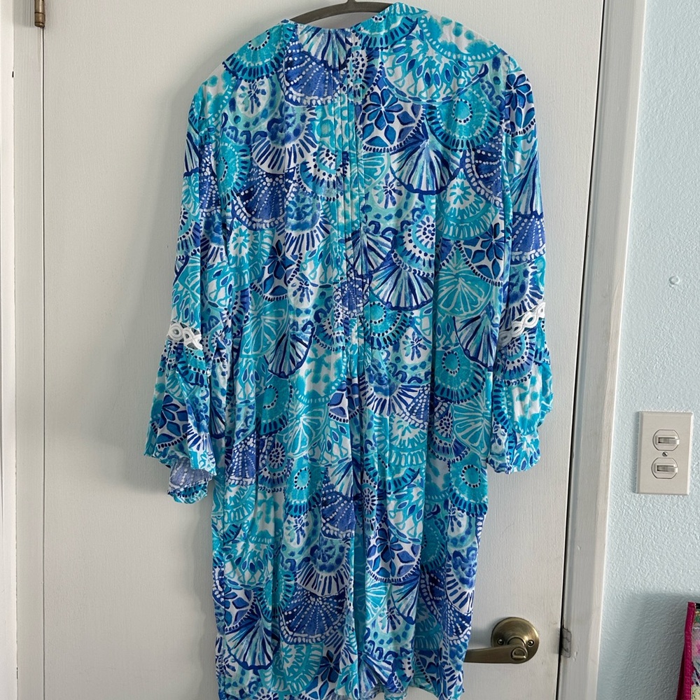 Lilly Pulitzer Hollie Tunic Dress EUC Breakwater Tint Party Wave XL - Picture 5 of 14